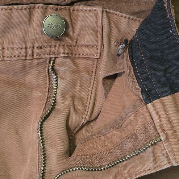 Zara Man Chino Pants Men’s Size 34 Brown Slim Fit Straight Casual - Picture 4 of 6